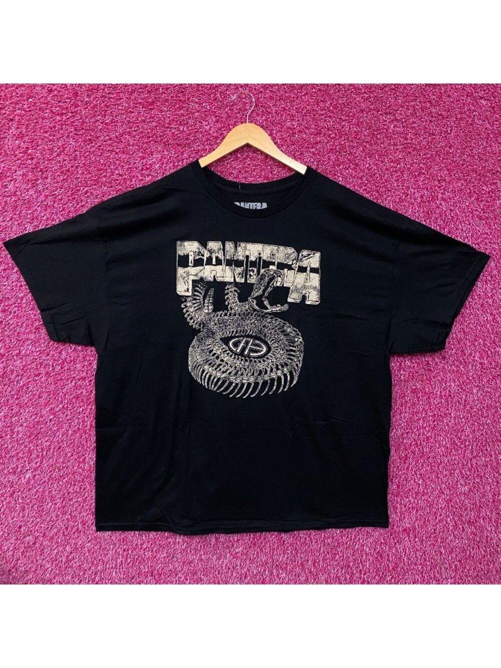 Pantera Cowboys From Hell Snake Skeleton Heavy Metal Graphic T-Shirt 3XL